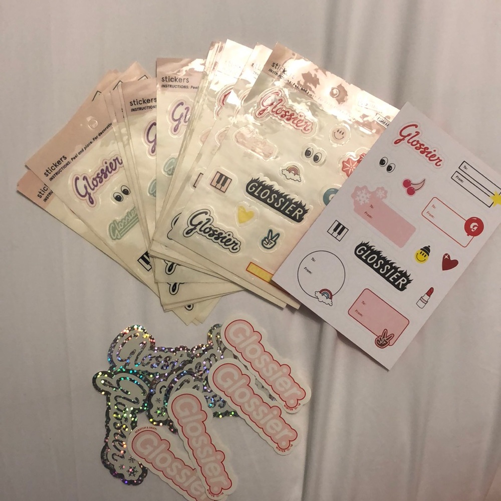 Glossier sticker bundle!!